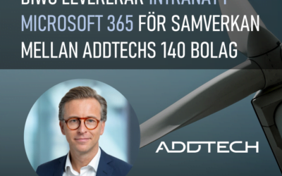 Diwo levererar intranät i Microsoft 365 för samverkan mellan Addtechs 140 bolag